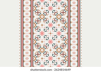 Anarkali frock design Seamless Bandana print silk Motif embroidery, Pixel Ikat embroidery vector Design for Print Texture fabric saree sari carpet. kurta vector patola saree