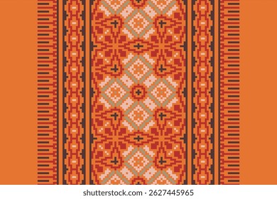 Anarkali frock design Seamless Bandana print silk Motif embroidery, Pixel Ikat embroidery vector Design for Print lace pattern turkish ceramic ancient egypt art jacquard pattern