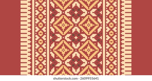 Anarkali Pattern Seamless Australian aboriginal pattern Motif embroidery, Pixel Ikat embroidery vector Design for Print australian curtain pattern geometric pillow model kurti mughal flowers