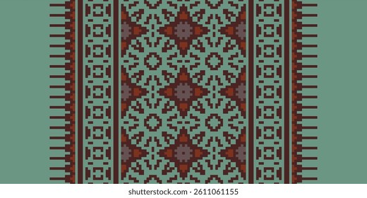 Anarkali Pattern Seamless Australian aboriginal pattern Motif embroidery, Pixel Ikat embroidery vector Design for Print kurta pattern mughal motifs tapestry pattern floral repeat