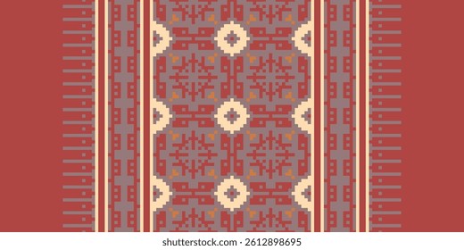 Anarkali Pattern Seamless Australian aboriginal pattern Motif embroidery, Pixel Ikat embroidery vector Design for Print vyshyvanka placemat quilt sarong sarong beach kurtis Indian motifs