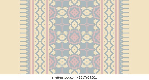 Anarkali Pattern Seamless Australian aboriginal pattern Motif embroidery, Pixel Ikat embroidery vector Design for Print scandinavian pattern saree ethnic nativity gypsy pattern