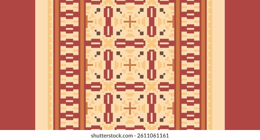 Anarkali Pattern Seamless Bandana print silk Motif embroidery, Pixel Ikat embroidery vector Design for Print scandinavian pattern saree ethnic nativity gypsy pattern