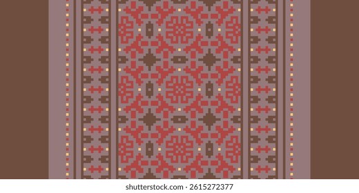 Anarkali Pattern Seamless Mughal architecture Motif embroidery, Pixel Ikat embroidery vector Design for Print indigenous art aboriginal art pattern floral kurti mughal border