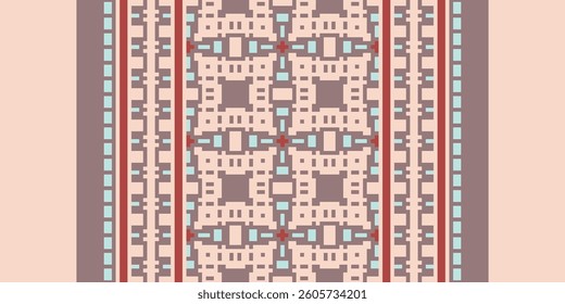 Anarkali Pattern Seamless Native American, Motif embroidery, Pixel Ikat embroidery vector Design for Print scarf hijab pattern kerchief Pixel Ikat vector Silk kurti model mughal patterns