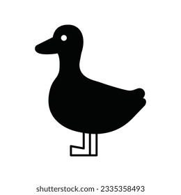 Anas crecca Vector icon which can easily modify or edit

