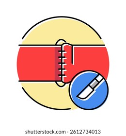 anastomosis surgery doctor color icon vector. anastomosis surgery doctor sign. isolated symbol illustration