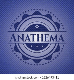Anathema denim background. Vector Illustration. Detailed.