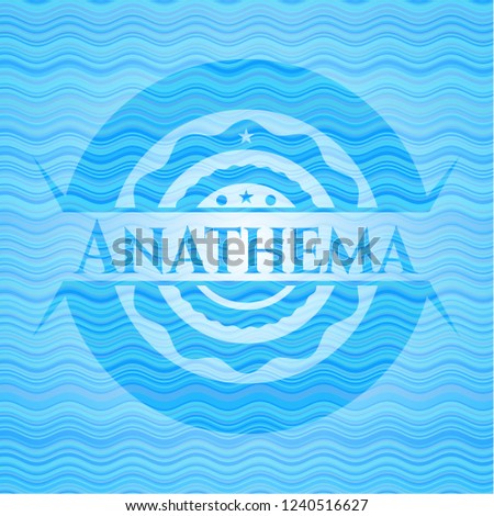 Anathema water wave badge background.