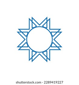 Anatolian Culture Motif Colorful Abstract Carpet and Rug Pattern Logo Turkish Design Template Vector a242