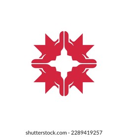 Anatolian Culture Motif Colorful Abstract Carpet and Rug Pattern Logo Turkish Design Template Vector a229