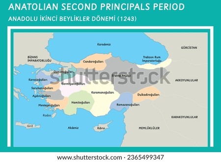 anatolian second principals period map Stock foto © 