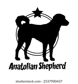 Anatolian Shepherd dog silhouette,  dog, dog breeds, logo, vector, silhouette, logo design, animal, illustration, icon, sign, design, black,  symbol, pet