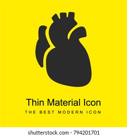Anatomic Heart bright yellow material minimal icon or logo design