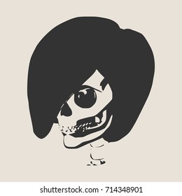 Anatomic Skull. Detailed illustration of human skull.