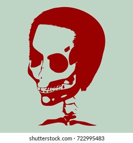 Anatomic Skull. Detailed illustration of human skull.