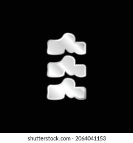 Anatomic Spine silver plated metallic icon