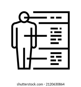 anatomical diagram line icon vector. anatomical diagram sign. isolated contour symbol black illustration