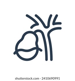 Vektorsymbol der anatomischen Gallenblase