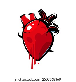 Anatomical Heart And Flowers Show Your Love For Women Men