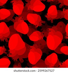 Anatomical heart pattern seamless. heart background