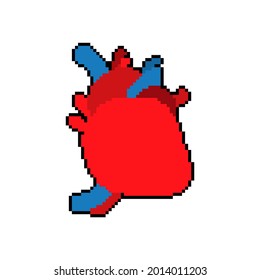 Anatomical Heart Pixel Art 8 Bit Stock Vector (Royalty Free) 2014011203 ...