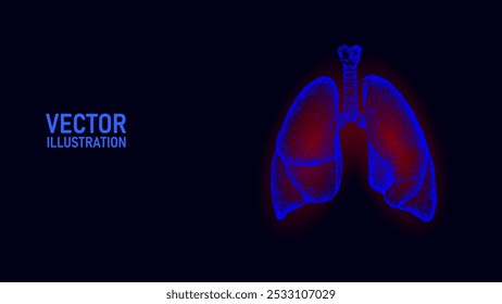 Pulmones humanos anatómicos línea silueta de arte. Diseño del concepto de medicina saludable contra el tabaquismo Día Mundial sin Tabaco Ilustración vectorial de dibujo de tuberculosis