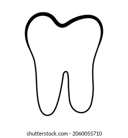 Anatomical shape dental dentin enamel pulp, vector structure teeth with logo for dental clinic