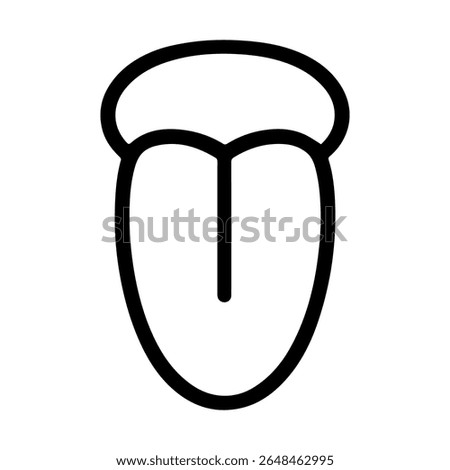 anatomical tongue icon vector on white background
Human anatomical organ