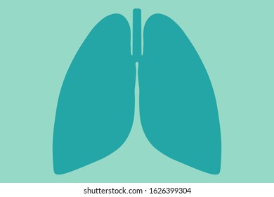Anatomically correct lungs silhouette. Modern design of medical backdrop. Template for background, banner, card, poster. Vector EPS10 illustration
