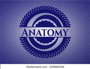 Anatomy badge with denim texture
