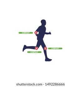 anatomy body logo template, design concept illustration