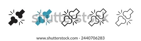 Anatomy and Bone Structure Icons. Skeletal Health and Joint Representation Symbols