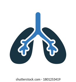 Anatomy, breath, lungs icon design