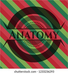 Anatomy christmas emblem.