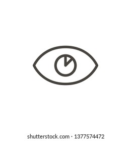 Anatomy, eye, view vector icon. Element of medicine for mobile concept and web apps illustration. Thin line icon for website design and development. Vector icon