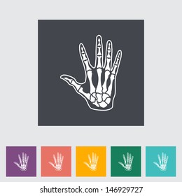 Anatomy hand flat icon. Vector illustration.