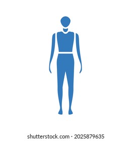 Anatomy, health icon. Blue color design.
