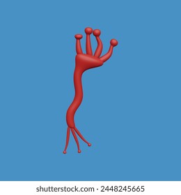 Anatomy of human concept. Realistic 3d object cartoon style