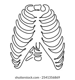 Anatomía Línea humana Diseño de Vector de arte Decorativo