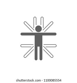Anatomy icon vector in trendy flat style isolated on white background