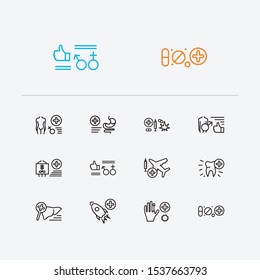 Anatomy Icons Set. Addiction Medicine And Anatomy Icons With Men Health, Aviation Medicine And Sexual Health. Set Of Disease For Web App Logo UI Design.