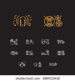 Anatomy Icons Set. Andrology And Anatomy Icons With Biomedicine, Sexual Health And Obstetrics. Set Of Organism For Web App Logo UI Design.