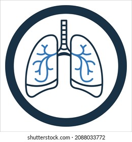 Anatomy Lung Organ Icon Stock Vector (Royalty Free) 2088033772 ...