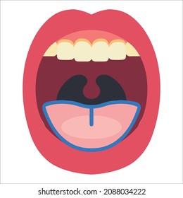 Anatomy mouth or tongue icon