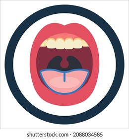 Anatomy mouth or tongue icon