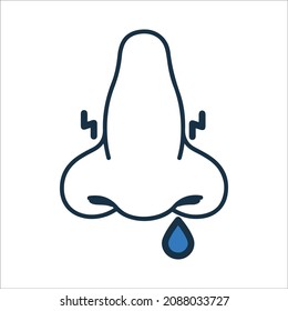 Anatomy nose or  smell icon