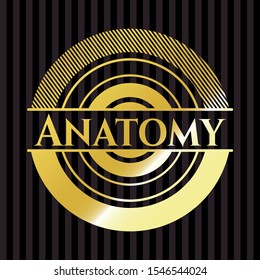 Anatomy shiny badge. Vector Illustration. Detailed.