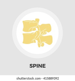 Anatomy spine icon vector. Flat icon isolated on the white background. Editable EPS file. Vector illustration.