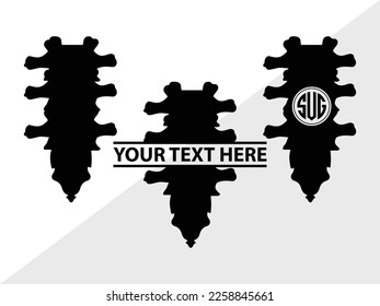 Anatomy Spine monogram Vector Illustration Silhouette